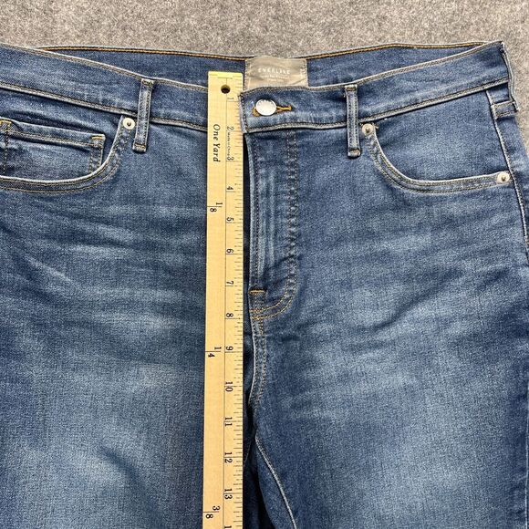 Everlane Jeans Womens Size 32 Mid Rise Skinny Medium Blue Stretch Denim - Picture 6 of 13